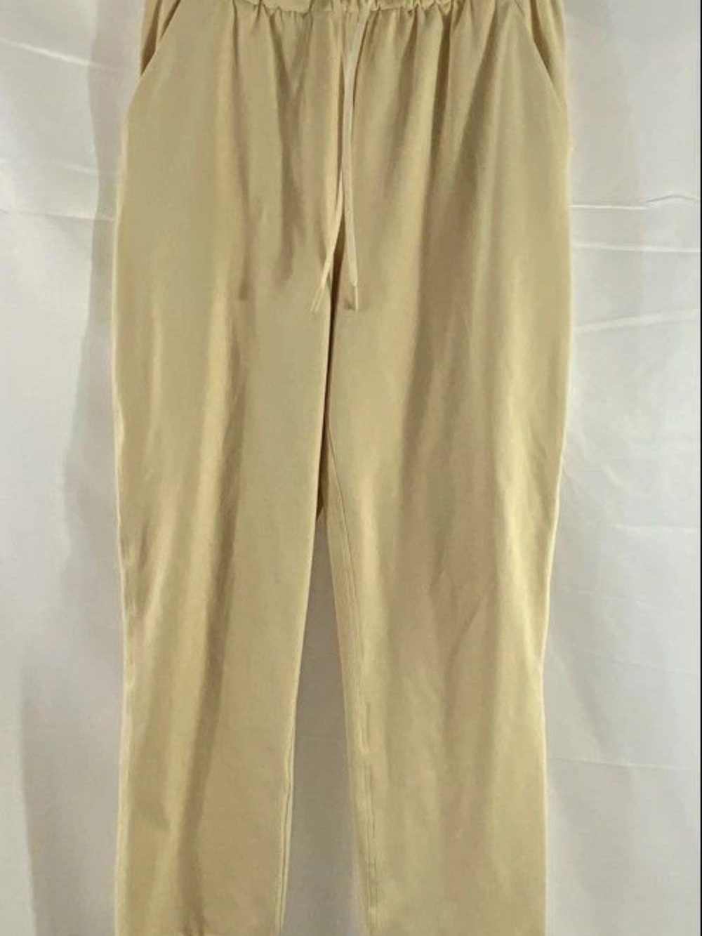 Lululemon Neutral Drawstring Pull-On Pants - Cream